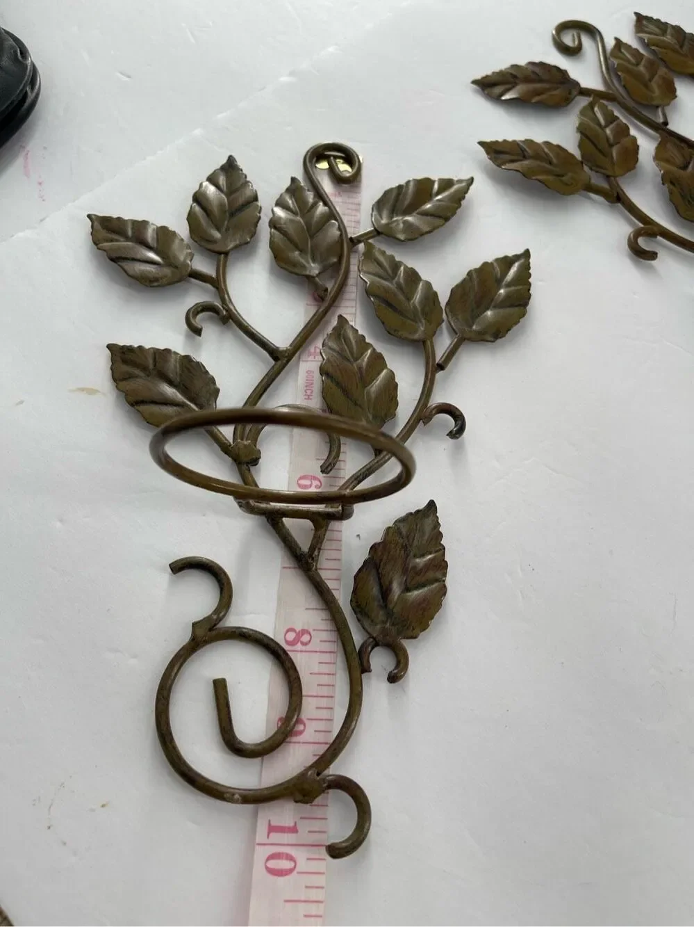 Vintage Set of two metal sconce tea light holders